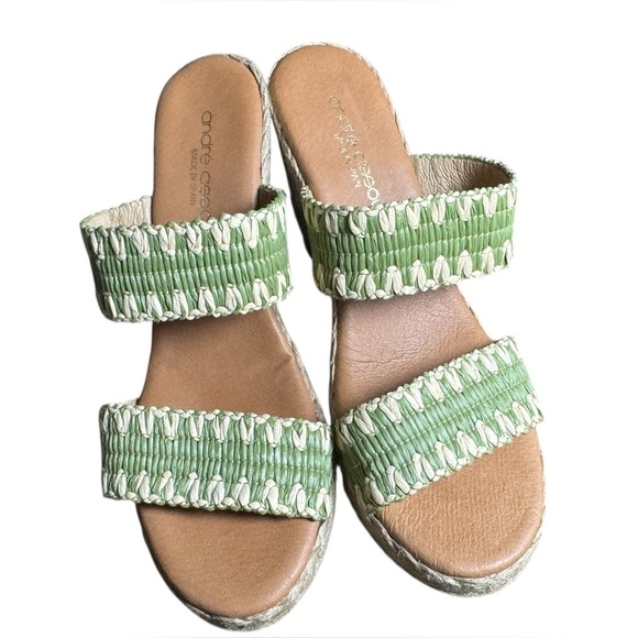 Andre Assous Shoes - Andre Assous Wedge Woven Sandals